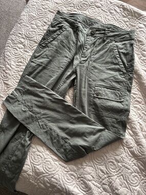 Women Casual Cargo Pants - Olive Green